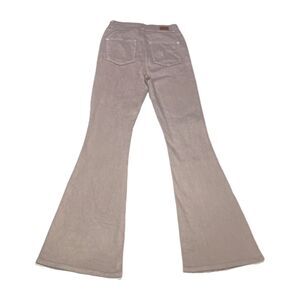 Judy Blue High Rise Double Waistband Flare Pant 5/27 Khaki Denim Tummy Control